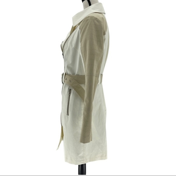 New York & Company Asymmetrical Zip Rain Coat Sz M - Picture 3 of 13